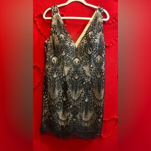 Chic Black Lace V-Neck Dress